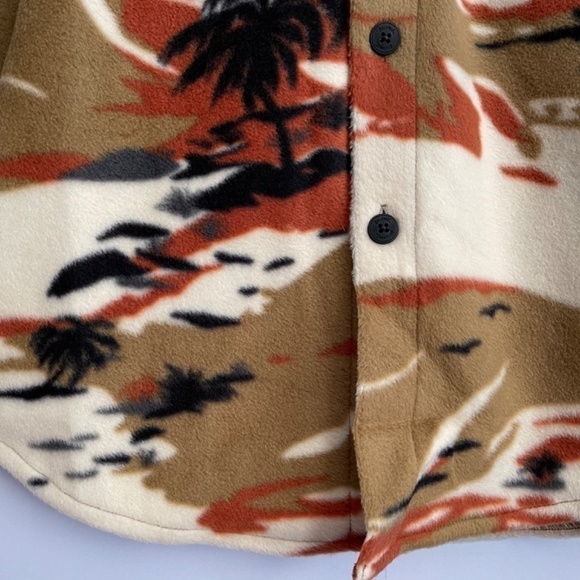new Billabong Stone Tropical Furnace Fleece Button Up Shaket US M - Picture 7 of 11